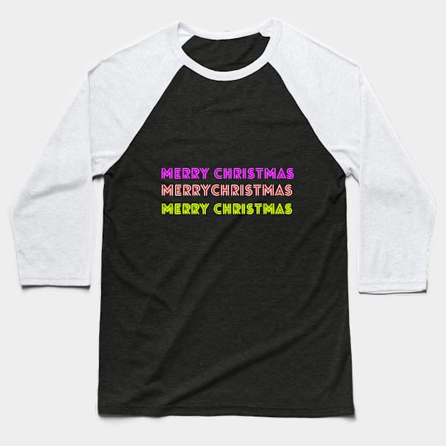 Merry Christmas - Trio-Color shirts Baseball T-Shirt by Christamas Clothing